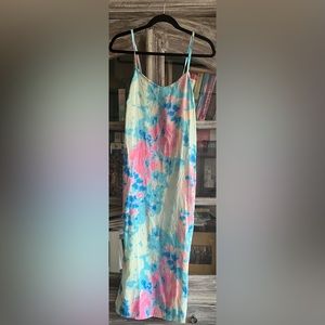 NWT Full Circle Tie Dye Cami Slip Midi Dress